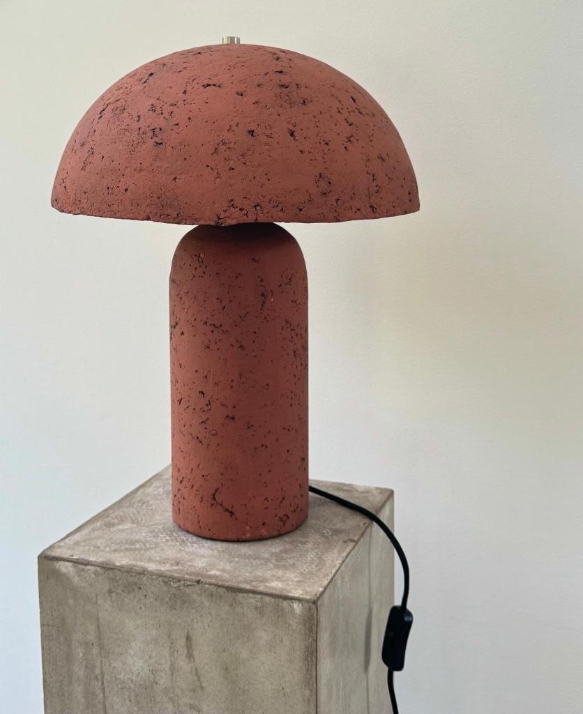 Keramische paddenstoellamp, Ophalen, 50 tot 75 cm, Nieuw, Overige materialen