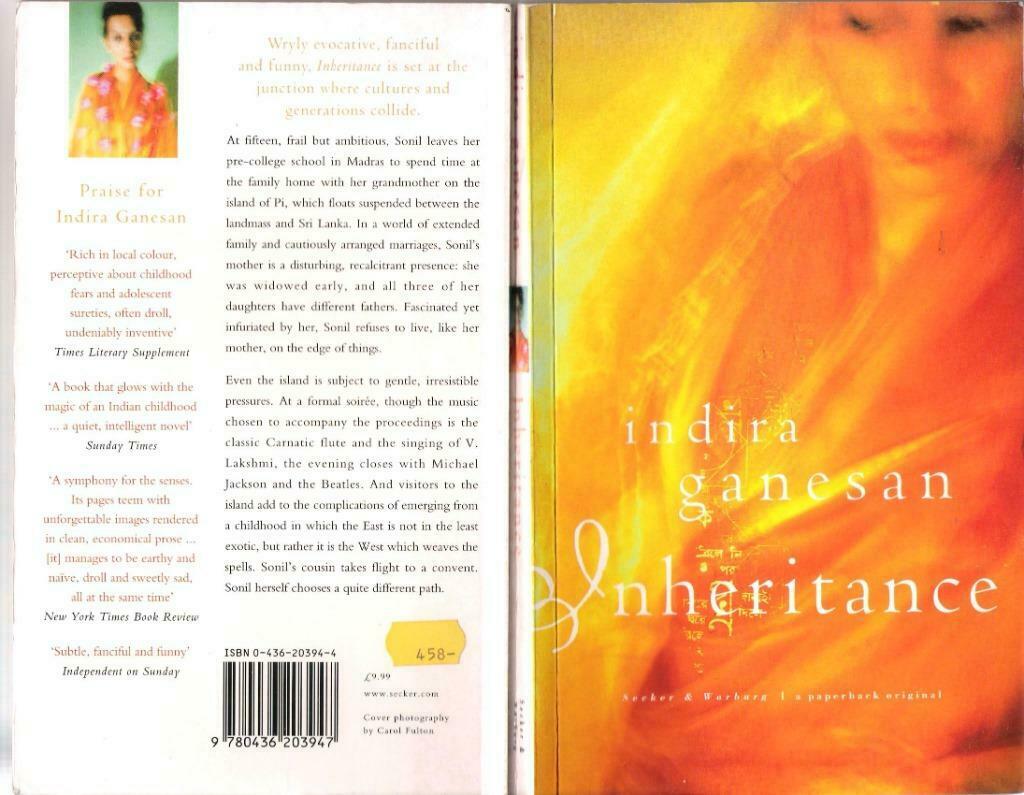 Héritage par Indira Ganesan, Enlèvement ou Envoi, Comme neuf, Indira Ganesan, Fiction