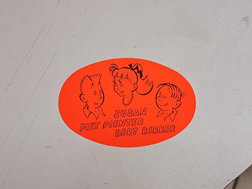 2  x  STICKER : Piet Pienter en Bert Bibber / ZIE SCAN'S, Livres, BD, Envoi, Neuf, POM