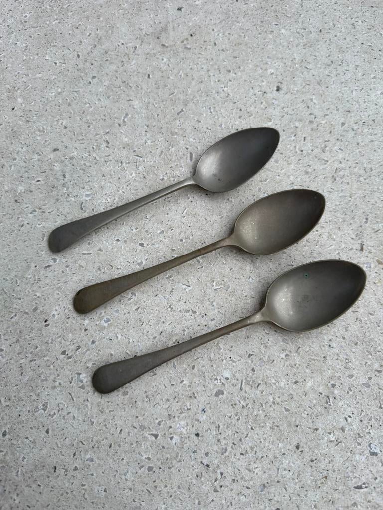 Wo2 lot van 3 Engelse lepels uit 1939, Verzamelen, Ophalen of Verzenden