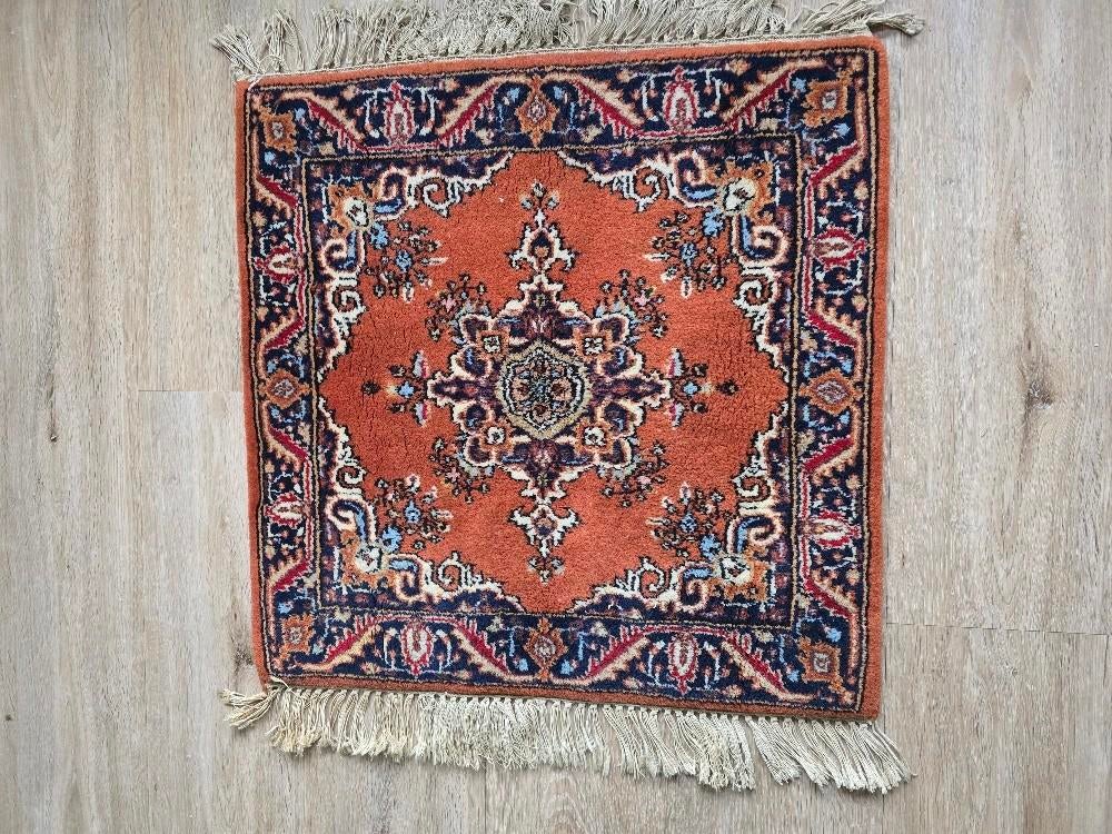 Klein Perzisch tapijt 73 cm x 60 cm uit 1950-1960, Ophalen of Verzenden