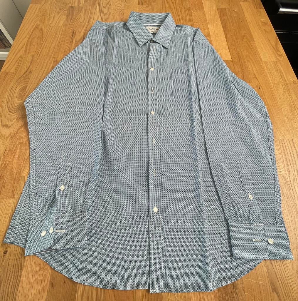 Chemise C&A t.L, Kleding | Heren, Overhemden, Zo goed als nieuw, Wit, C&A, Halswijdte 41/42 (L)