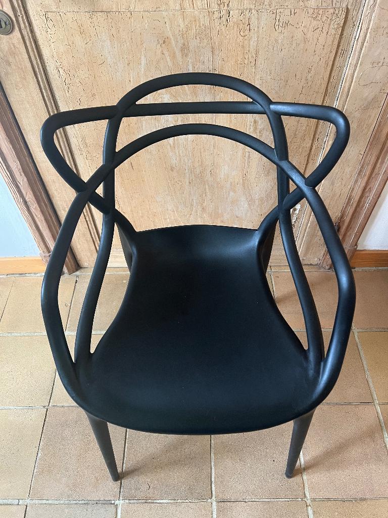 Chaises noires style Kartell, Enlèvement, Comme neuf, Noir, Cinq, Six Chaises ou plus
