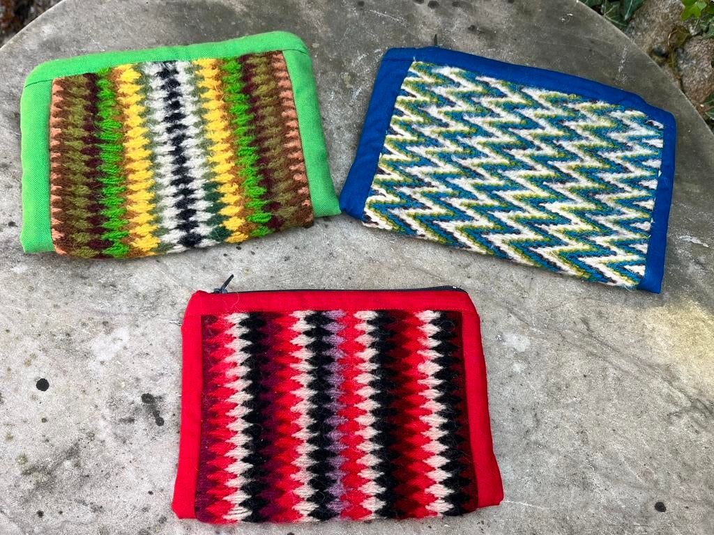 3  trousses de toilette recyclées en laine tissée, Neuf, Enlèvement ou Envoi, Autres couleurs, Xx