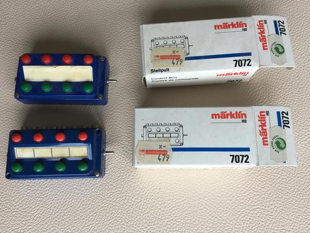 Twee schakeldoosjes marklin 7072, Hobby en Vrije tijd, Wisselstroom, Gebruikt, Overige typen, Ophalen of Verzenden