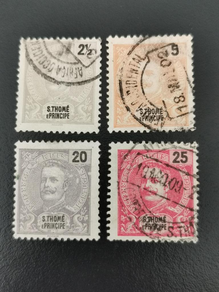 Sao Thomé e Principe 1898-1903 - Koning Carlos I, Ophalen of Verzenden, Overige landen, Gestempeld