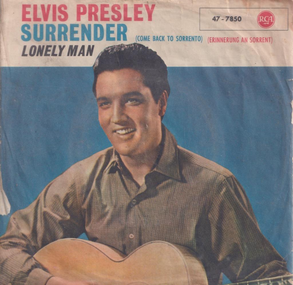 Elvis Presley – Surrender / Lonely man - Single, Enlèvement ou Envoi, Utilisé, Pop