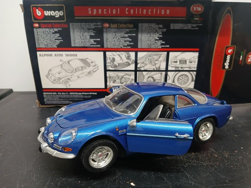 miniature BURAGO 1/16 Alpine A110S, Hobby & Loisirs créatifs, Voitures miniatures | 1:18, Enlèvement ou Envoi, Comme neuf, Voiture