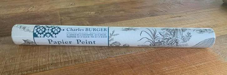 papier peint Toile de Jouy noir - Charles Burger, Enlèvement, Noir