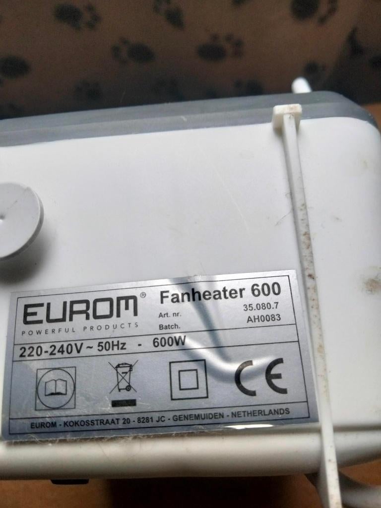 Chauffage d'appoint électrique 600w, Enlèvement ou Envoi, Comme neuf, 500 à 800 watts