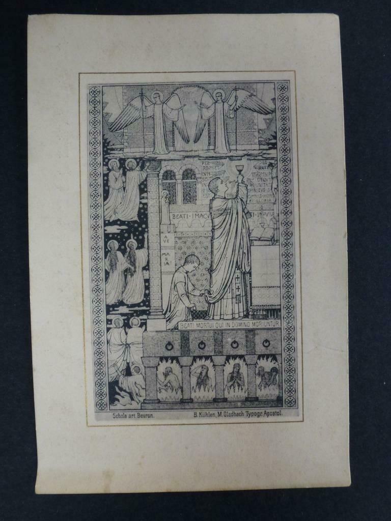 oud bidprentje heilige priesterwijding en eerste mis 1907, Verzamelen, Verzenden, Bidprentje