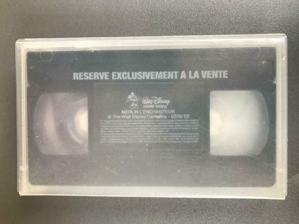 VHS  Merlin l'enchanteur, Enlèvement ou Envoi, Dessin animé, Tous les âges, Utilisé