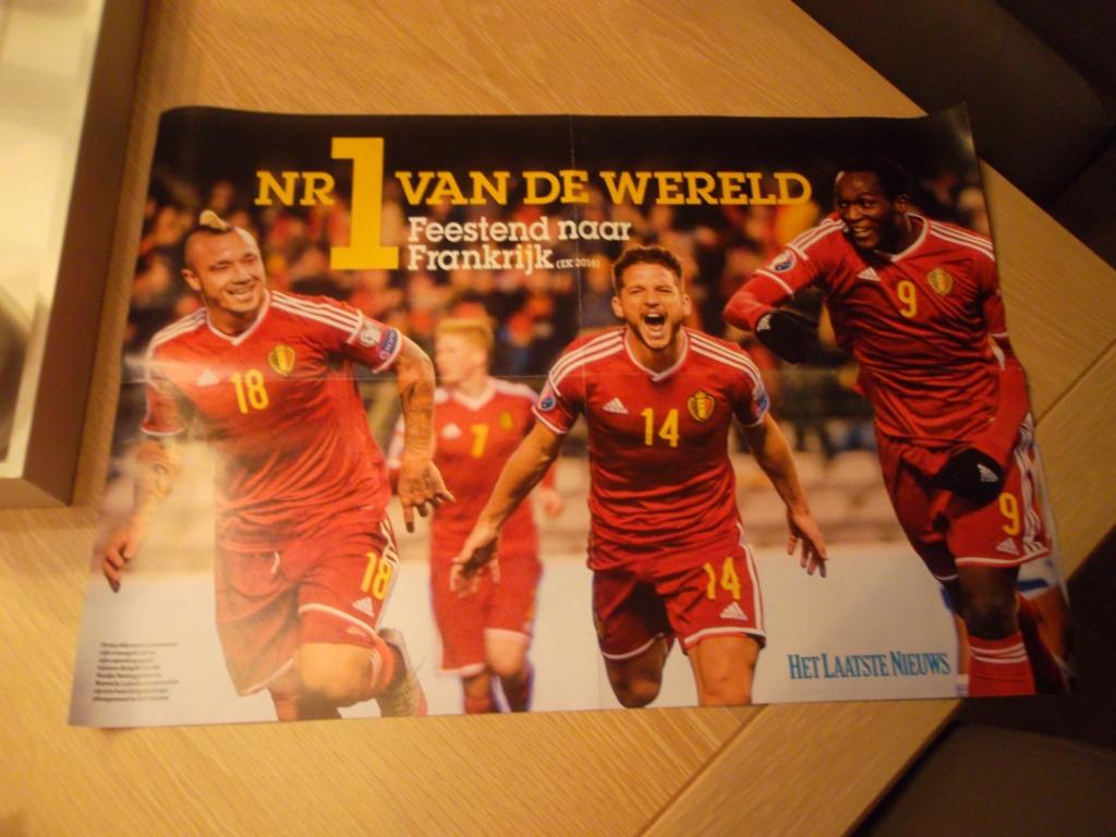Affiche Radja Nainggolan Dries Mertens Romelu Lukaku, Enlèvement ou Envoi, Neuf, Affiche, Image ou Autocollant