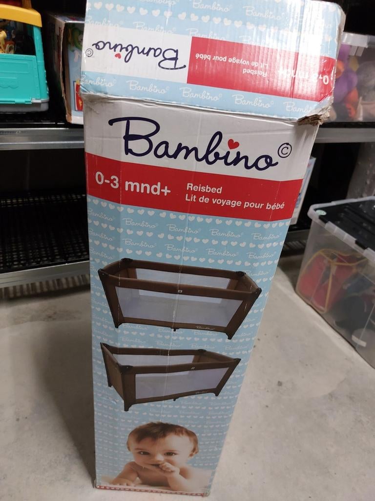 Reisbed bambino taupe, Ophalen, Zo goed als nieuw