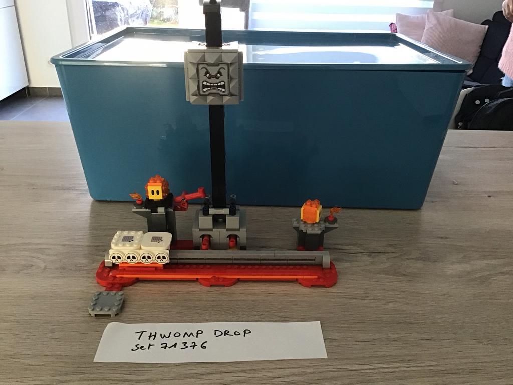 Lego super Mario set 71376 thwomp drop, Ophalen, Zo goed als nieuw, Complete set, Lego
