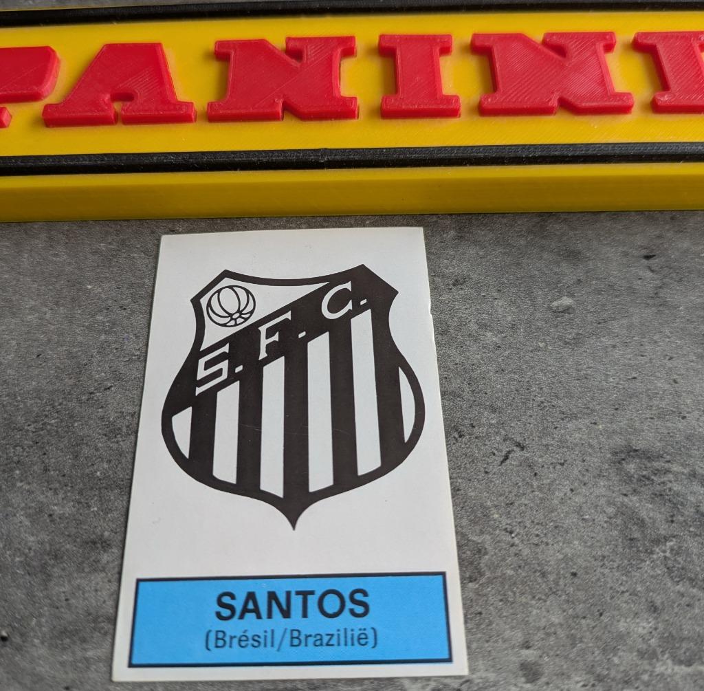 PANINI FOOTBALL 1972/73 SANTOS PELE  badge STICKER 1972, Verzenden, Zo goed als nieuw, Sticker