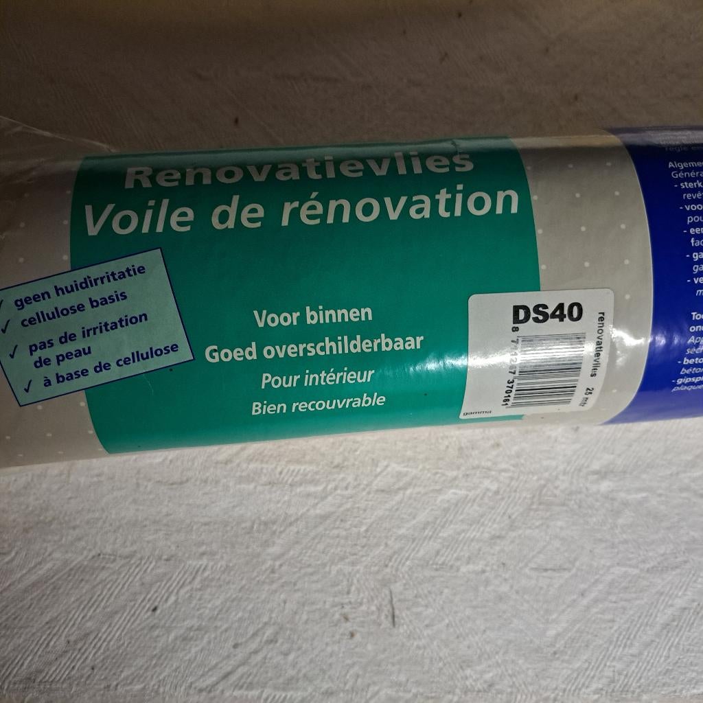 renovatievlies, Maison & Meubles, Ameublement | Papier peint, Blanc, 25 à 50 m², Enlèvement