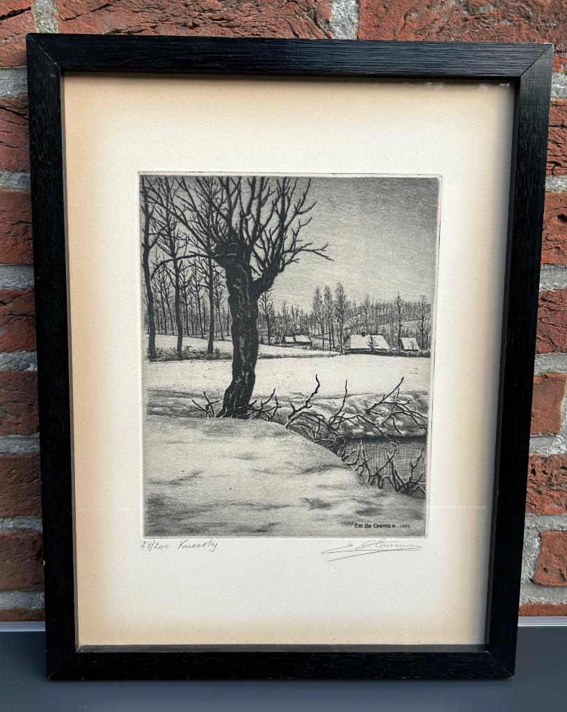Ets Emiel De Cooman (1922-2021), Antiek en Kunst, Kunst | Etsen en Gravures, Ophalen of Verzenden