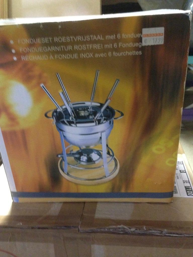 Fonduesetje, Ophalen, Gebruikt, Brander, Fondueset
