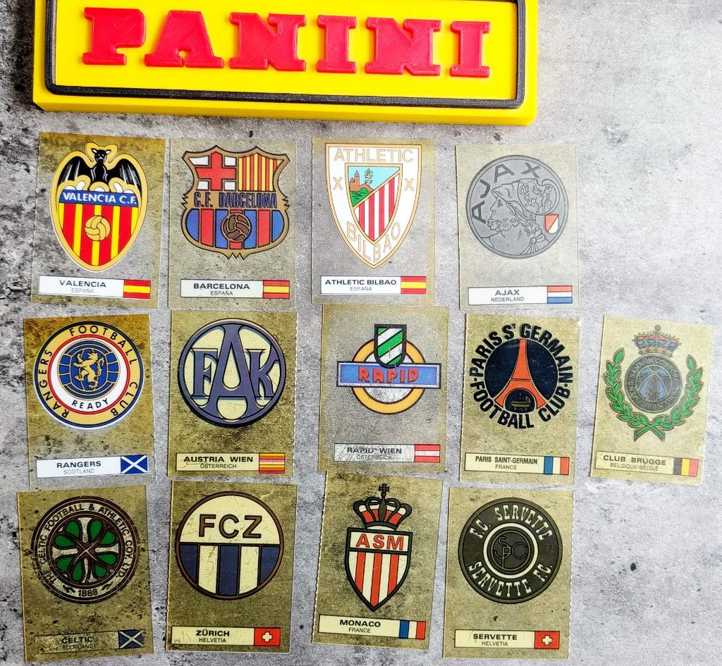 PANINI GOAL 1983 PLASTIC  PLAATJES ZELDZAME PRENTEN 13X, Verzenden, Zo goed als nieuw
