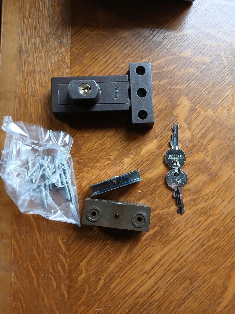 abus opbouw raamslot /deurslot wit of bruin, Doe-het-zelf en Bouw, Hang- en Sluitwerk, Ophalen of Verzenden, Nieuw, Overige typen