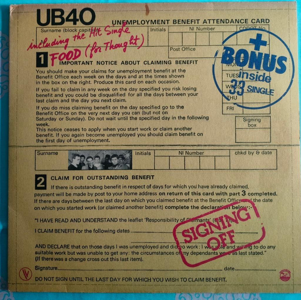 UB40 – Signing Off, Enlèvement