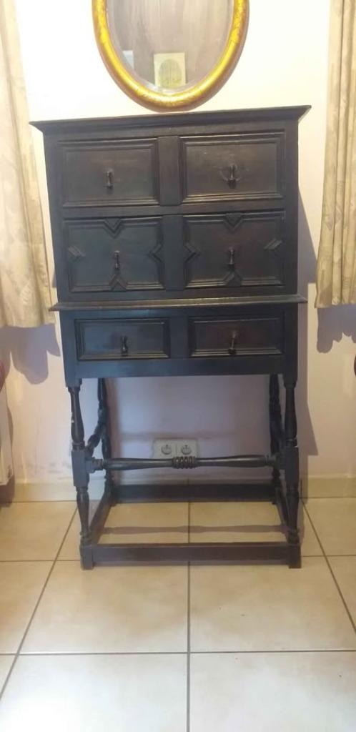 Cabinet antique JACOBEEN sur piètement en bois noirci, Ophalen