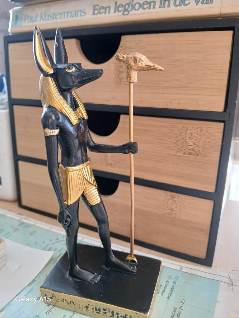 Anubis de Egyptische god van de Dood bij u thuis 15 cm, Ophalen of Verzenden