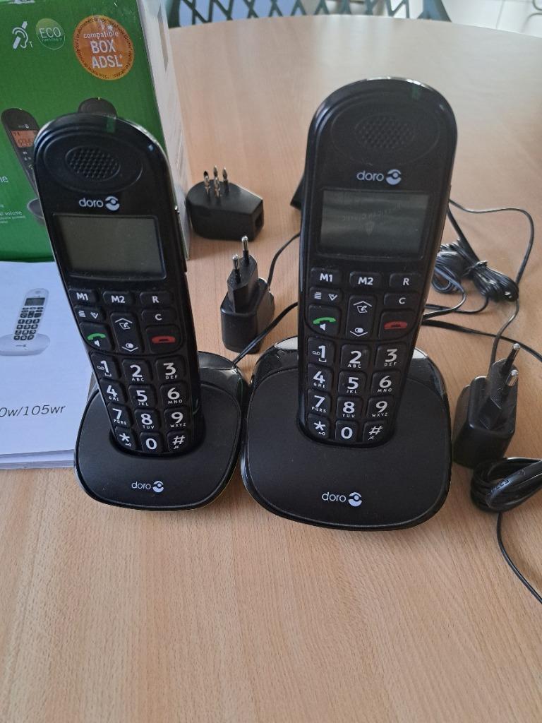 Téléphones sans fil Doro : lot de 2, Enlèvement, Utilisé, 2 combinés