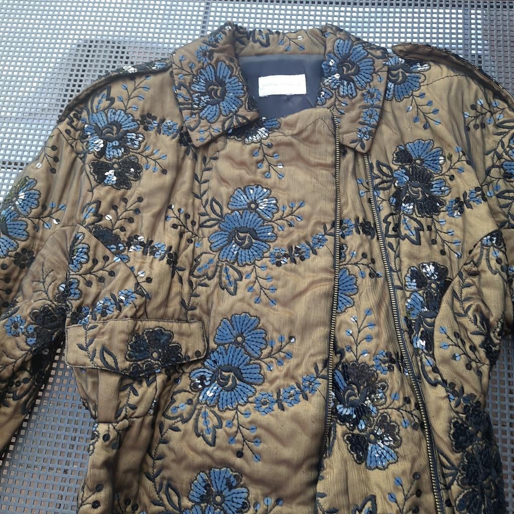 PURIFICACION GARCIA*CHIQUE VEST*NIEUW*ONGEDRAGEN*SPAANSE TOP, Beige, Nieuw, Jasje, PURIFICACION GARCIA