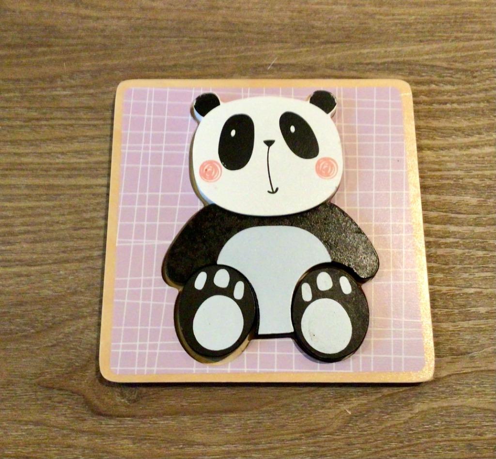 Houten puzzel panda, Ophalen of Verzenden, Zo goed als nieuw, Van hout, Minder dan 10 stukjes