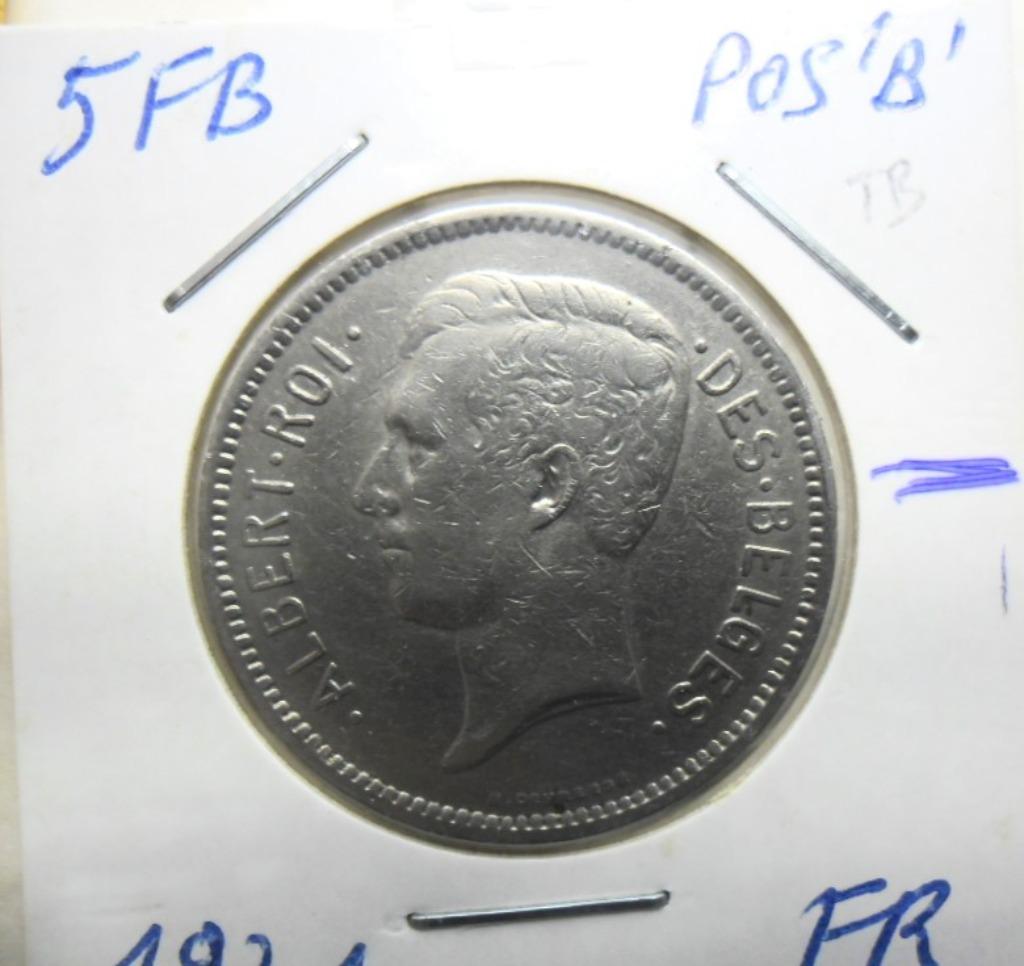 5 francs 1931 Fra Albert I position B, Timbres & Monnaies, Monnaies | Belgique, Envoi, Métal, Monnaie en vrac