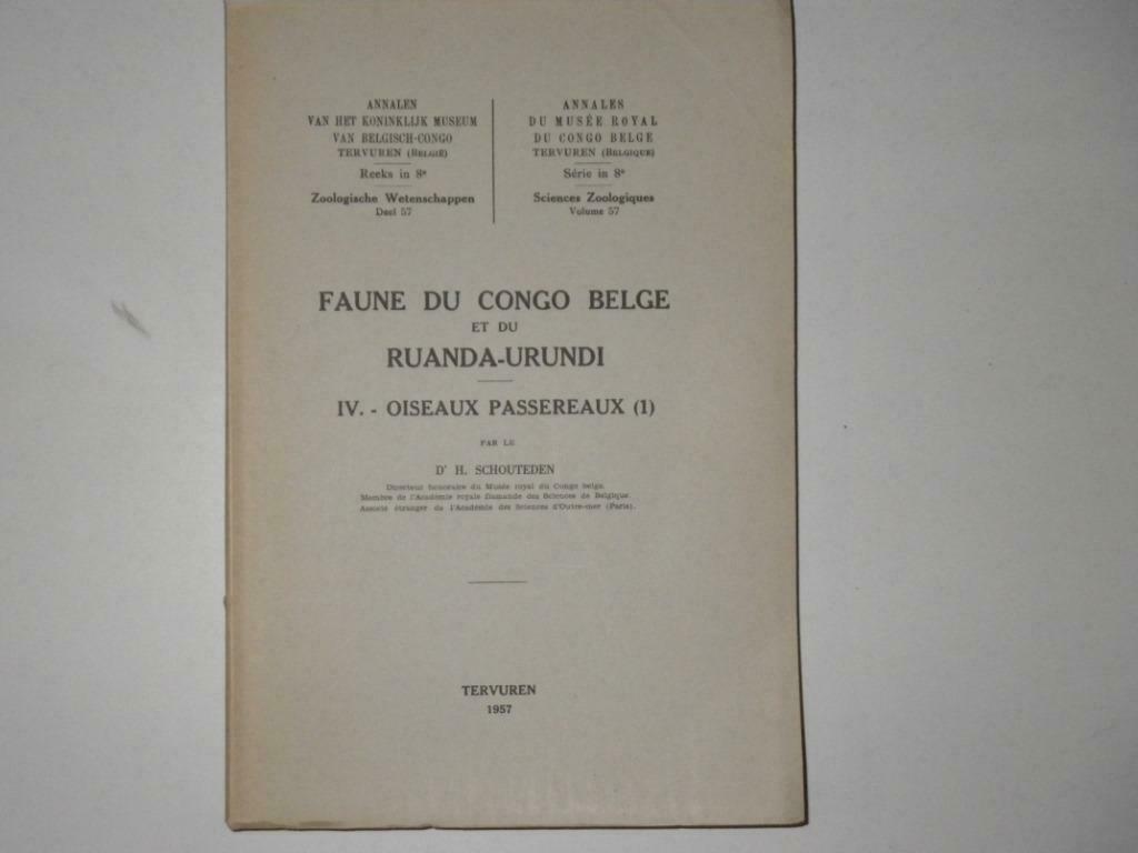 faune du Congo Belge et du Ruanda-Urundi IV Oiseaux passerea, Enlèvement