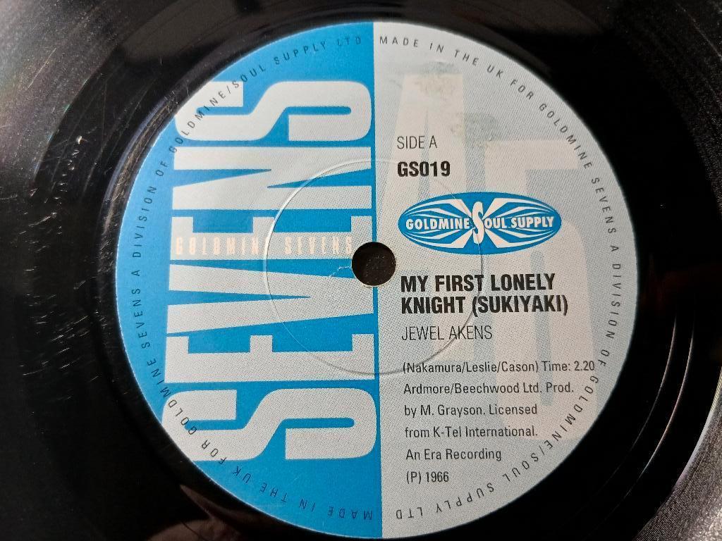 Jewel Akens My First Lonely Night (Sukiyaki) - '7 Popcorn, Single, Comme neuf, 7 pouces, R&B et Soul