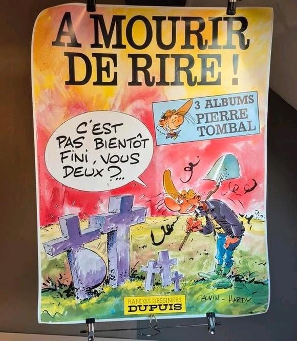 Affiche / poster Pierre  A mourir de rire BD bande dessinée, Enlèvement ou Envoi, Comme neuf