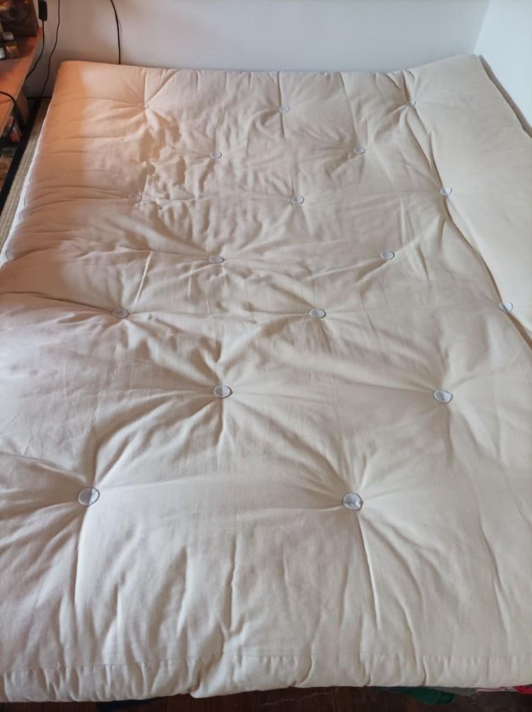 Futon T8 160x200 cm van FUTON DESIGN, Beige, Tweepersoons, Ophalen of Verzenden, Zo goed als nieuw