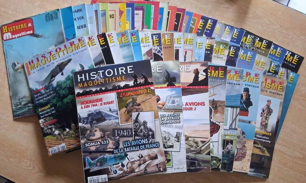 53 revues Histoire & Maquettisme, Livres, Journaux & Revues, Comme neuf, Enlèvement ou Envoi