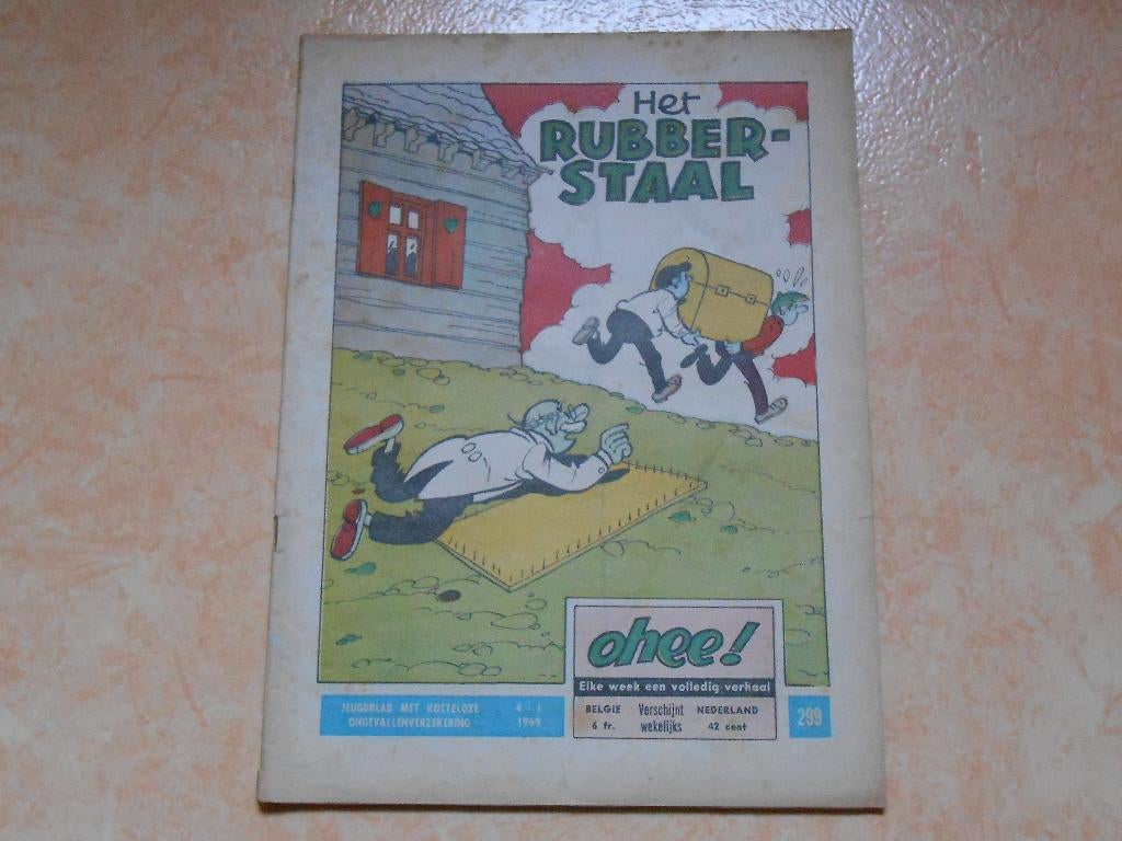 Ohee 299 Dees dubbel en cesar Het rubberstaal 1969., Gelezen, Rik Clement, Eén stripboek, Ophalen of Verzenden