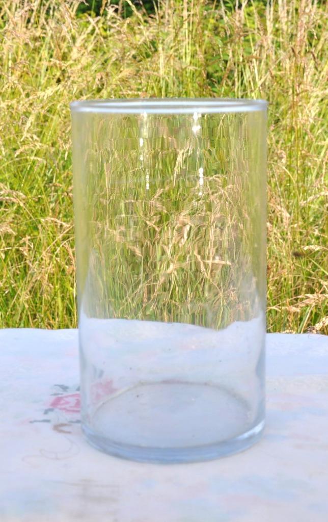 vase cylindrique en verre, Enlèvement ou Envoi, Comme neuf, Verre