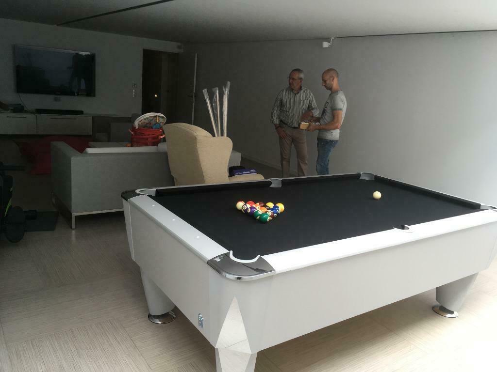 Table de billard Sam, couleur: argent -> Samedi Ouvert !, Enlèvement ou Envoi, Neuf, Table de billard