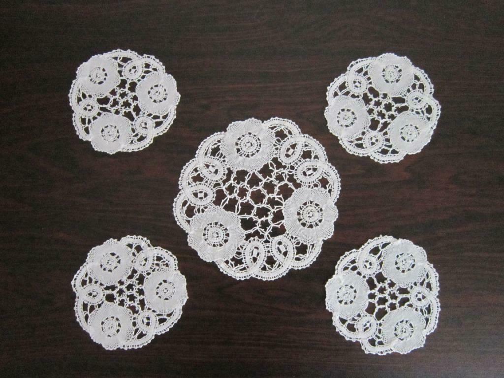 napperons sous bouteille et 4 sous-verres, Enlèvement ou Envoi, Utilisé