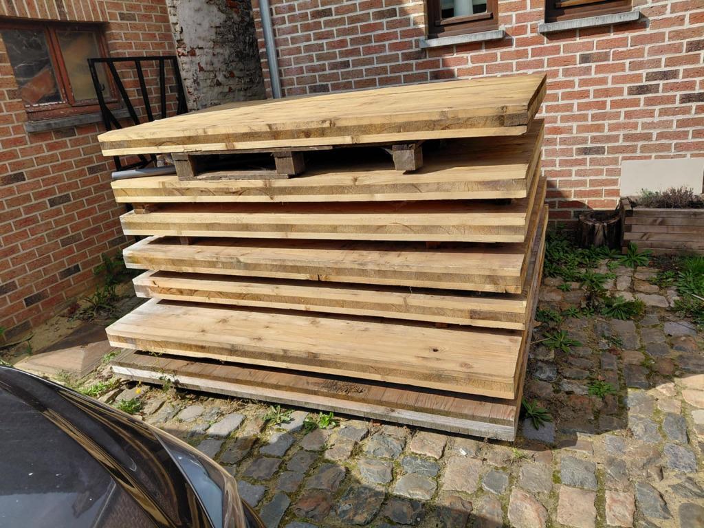 panneau en bois 11 cm ép, Bricolage & Construction, Enlèvement, Utilisé, Bois, 100 mm ou plus