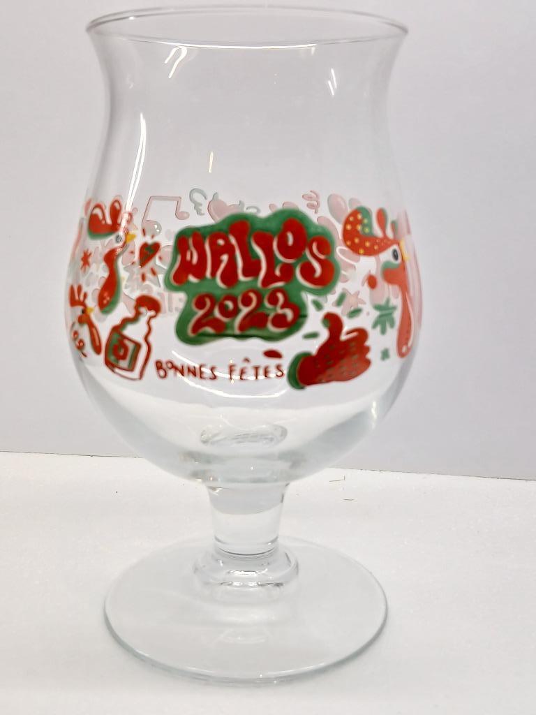 Verres sur pied DUVEL WALLOS 2023 Bonnes Fêtes en parfait ét, Collections, Marques de bière, Enlèvement ou Envoi, Neuf, Verre ou Verres