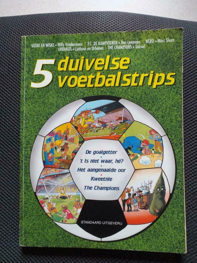 5 DUIVELSE  VOETBALSTRIPS, Eén stripboek, Ophalen, Gelezen