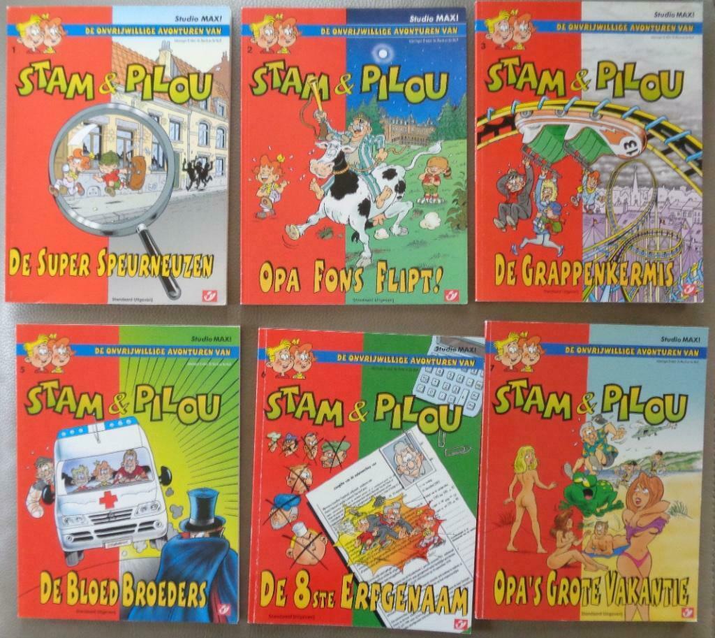 Stam en Pilou - album 1, 2, 3, 5, 6 en 7 - 1e druk 2000/2003, Enlèvement ou Envoi