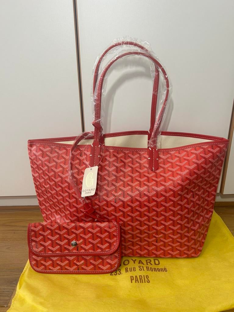 Sac Goyard rouge de luxe, Enlèvement, Comme neuf, Rouge, Sac à main