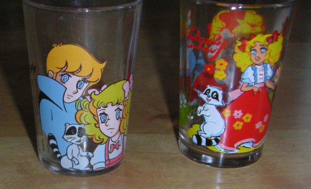 2 verres CANDY 1976 1978, Enlèvement ou Envoi, Utilisé, Verre à eau