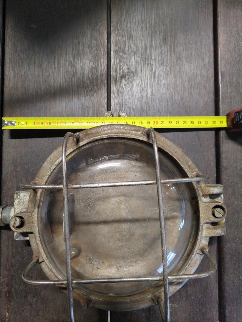 Industriële Bunker/scheeps lamp., Antiek en Kunst, Ophalen