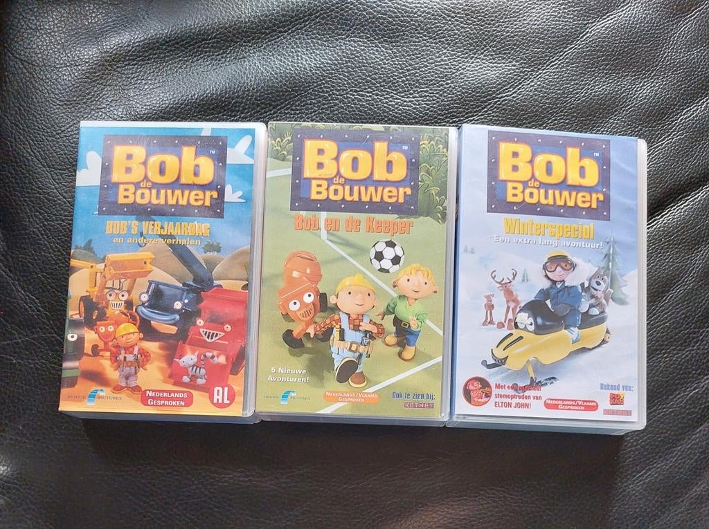 VHS - 3 films Bob de bouwer, Cd's en Dvd's, VHS | Kinderen en Jeugd, Ophalen of Verzenden, Zo goed als nieuw
