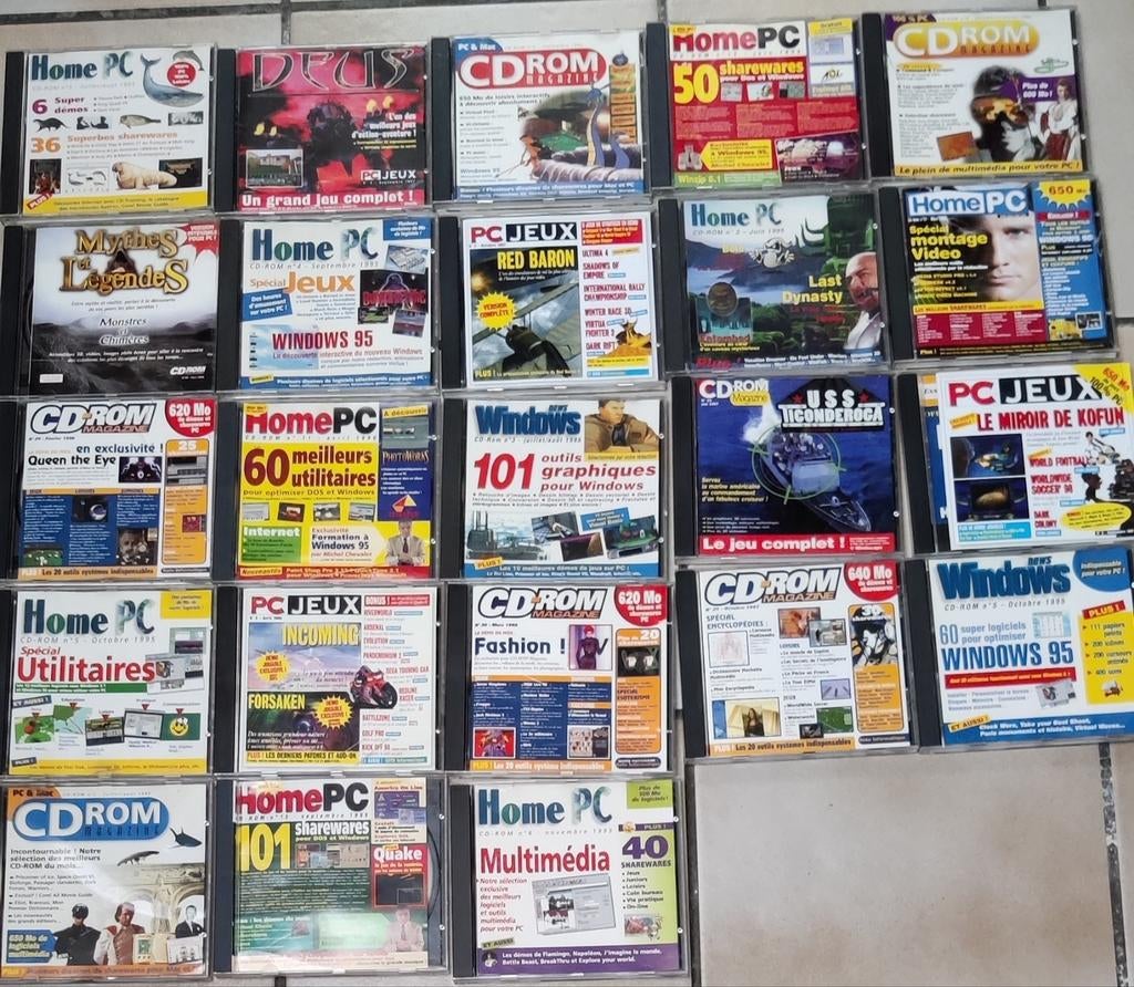 lot de CD (jeux, logiciels, shareware,...), Livres, Informatique & Ordinateur, Enlèvement ou Envoi, Comme neuf, Logiciel